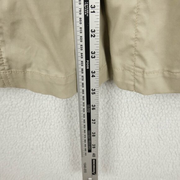 United Colors Of Benetton Trench Coat Womens 44 12 Beige Short Belted Classic - Picture 7 of 11